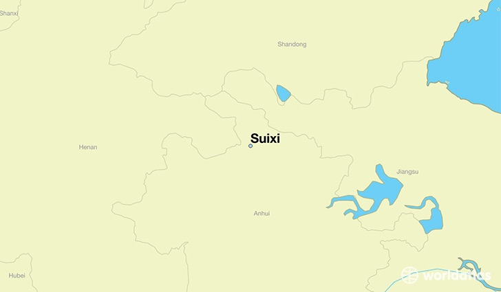 map showing the location of Suixi