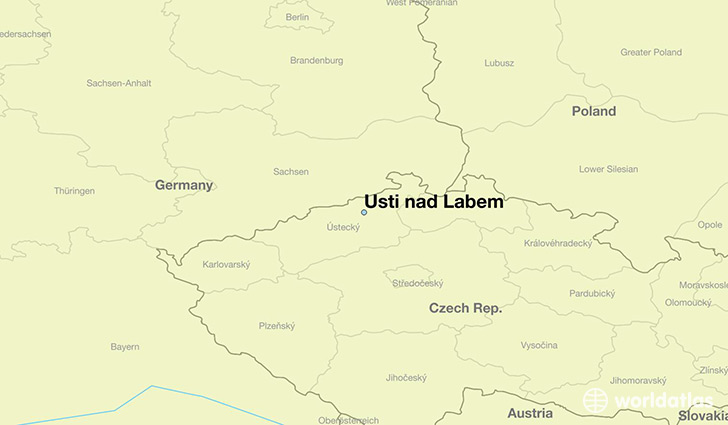map showing the location of Usti nad Labem