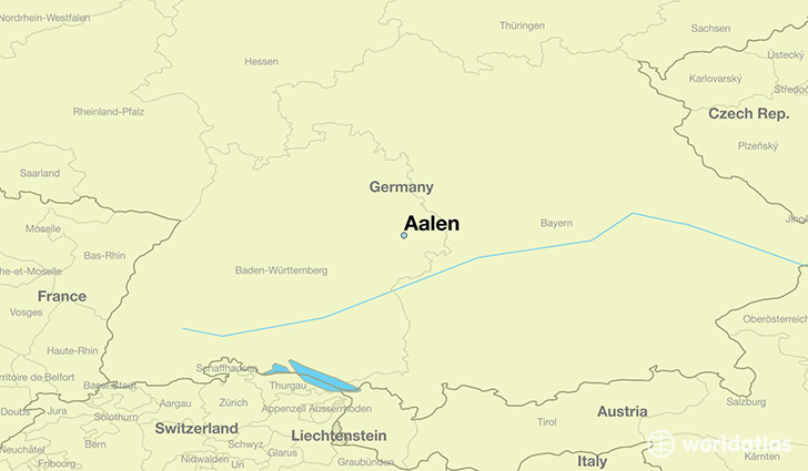 map showing the location of Aalen