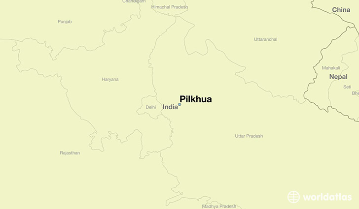 map showing the location of Pilkhua