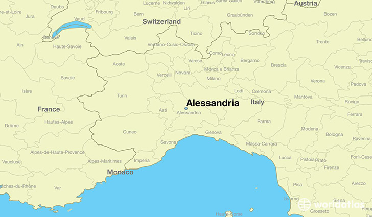 map showing the location of Alessandria