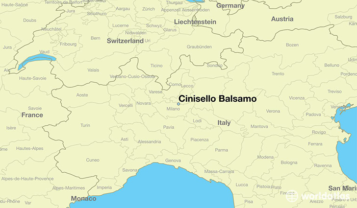 map showing the location of Cinisello Balsamo