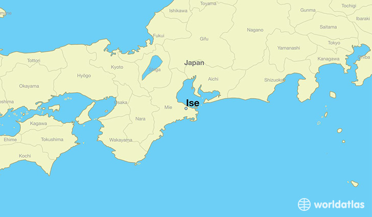 map showing the location of Ise