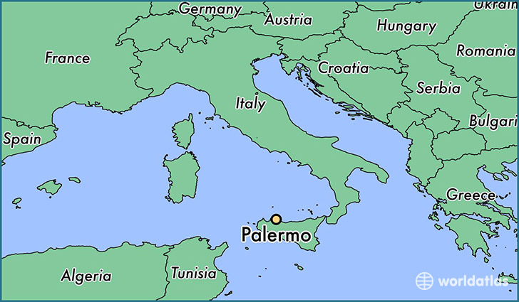 map showing the location of Palermo