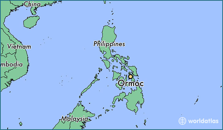 map showing the location of Ormoc