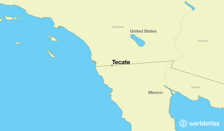map showing the location of Tecate