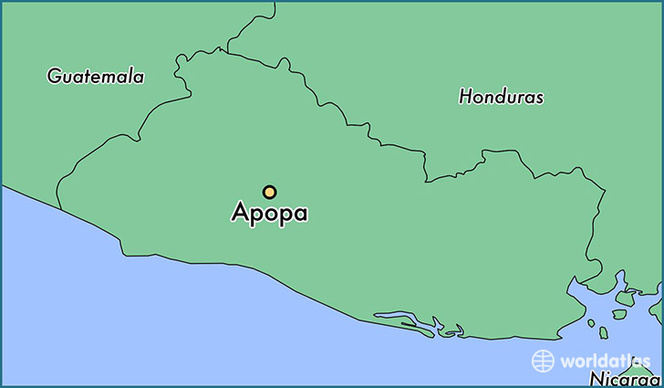 map showing the location of Apopa