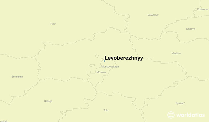 map showing the location of Levoberezhnyy