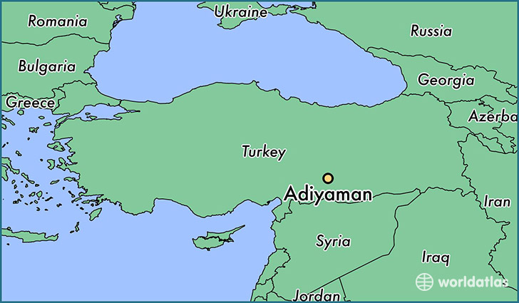 map showing the location of Adiyaman