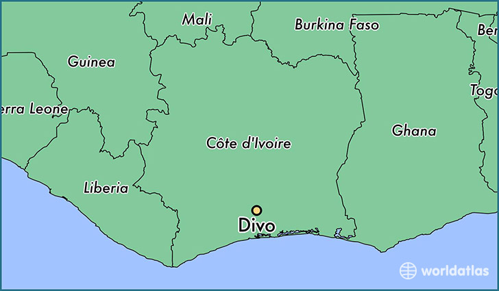 map showing the location of Divo