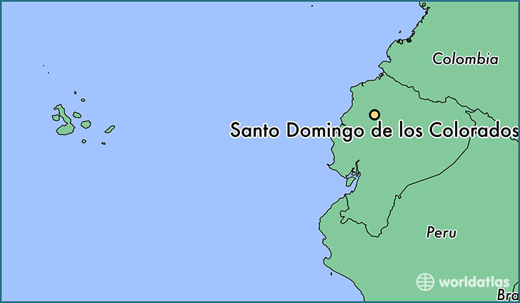 map showing the location of Santo Domingo de los Colorados