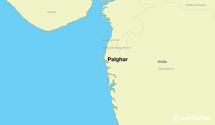 map showing the location of Palghar