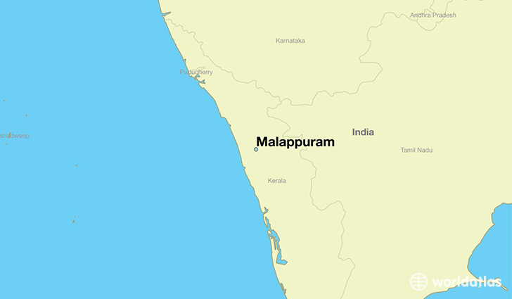 map showing the location of Malappuram