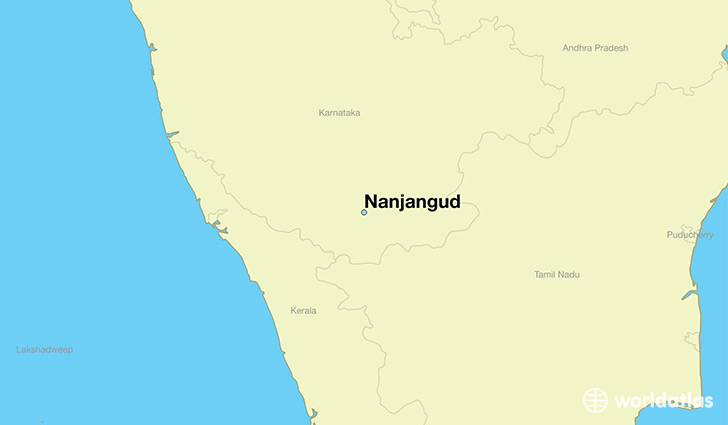 map showing the location of Nanjangud