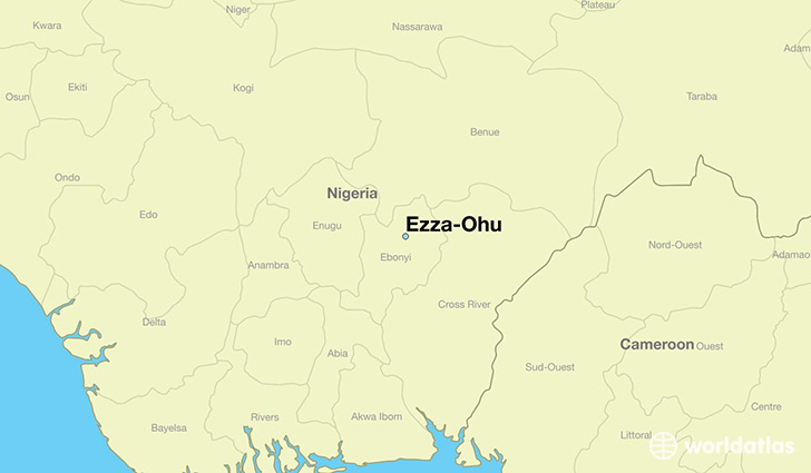 map showing the location of Ezza-Ohu