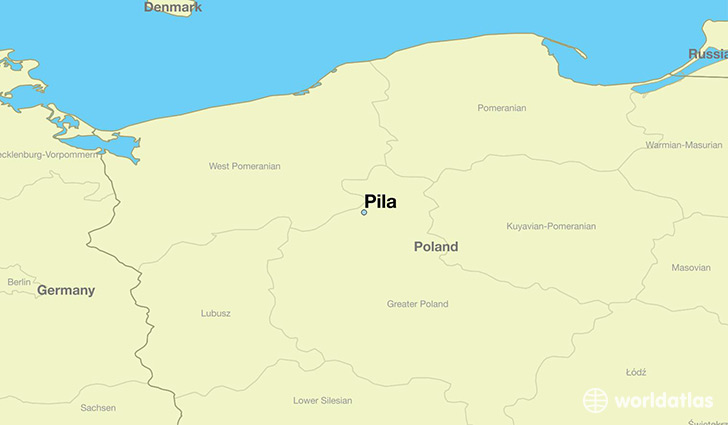 map showing the location of Pila