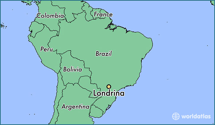 map showing the location of Londrina