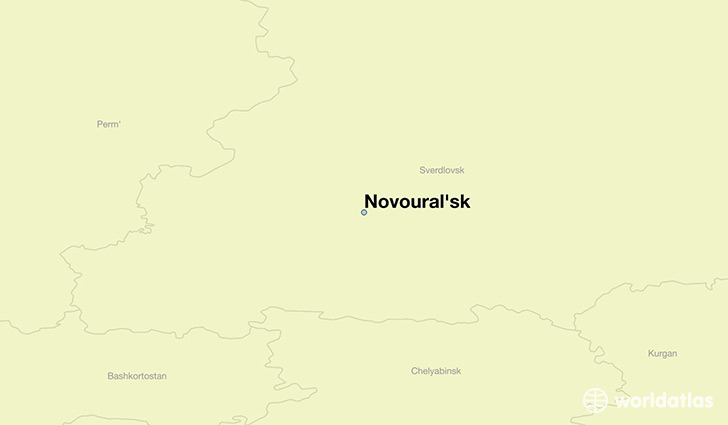 map showing the location of Novoural'sk