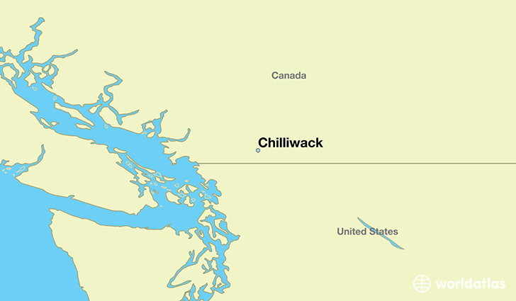 map showing the location of Chilliwack