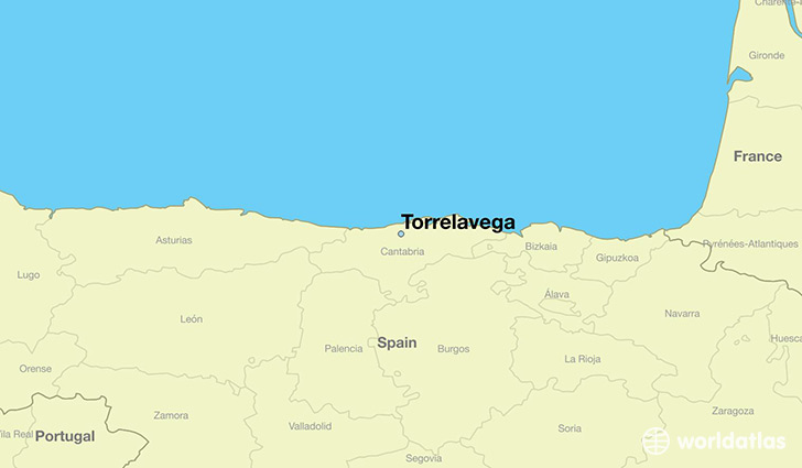 map showing the location of Torrelavega