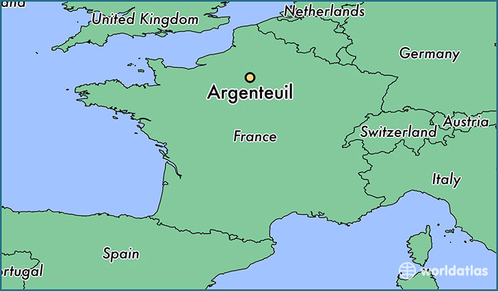 map showing the location of Argenteuil