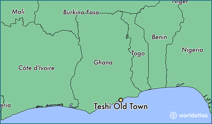 map showing the location of Teshi Old Town