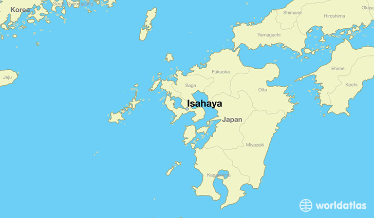 map showing the location of Isahaya