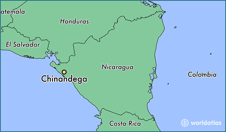 map showing the location of Chinandega