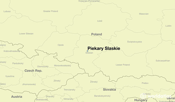 map showing the location of Piekary Slaskie