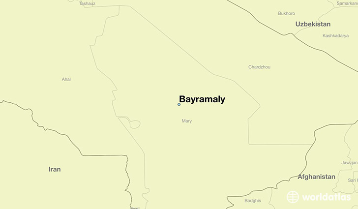 map showing the location of Bayramaly