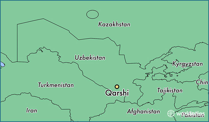 map showing the location of Qarshi