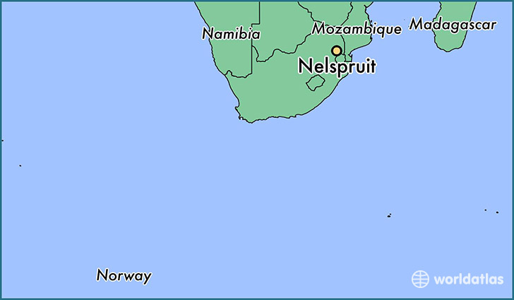 map showing the location of Nelspruit