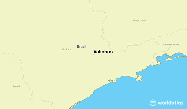map showing the location of Valinhos
