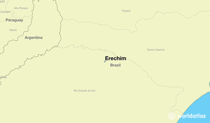 map showing the location of Erechim