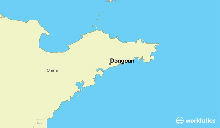 map showing the location of Dongcun