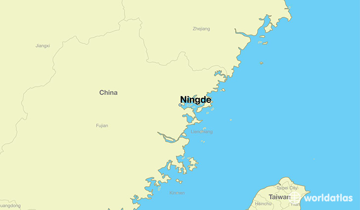 map showing the location of Ningde