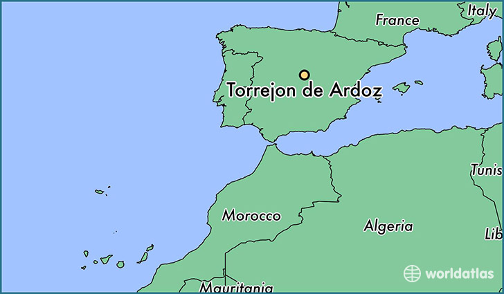 map showing the location of Torrejon de Ardoz
