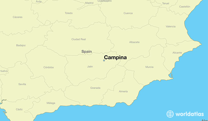 map showing the location of Campina