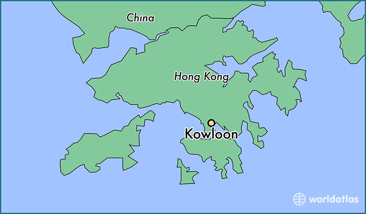 map showing the location of Kowloon