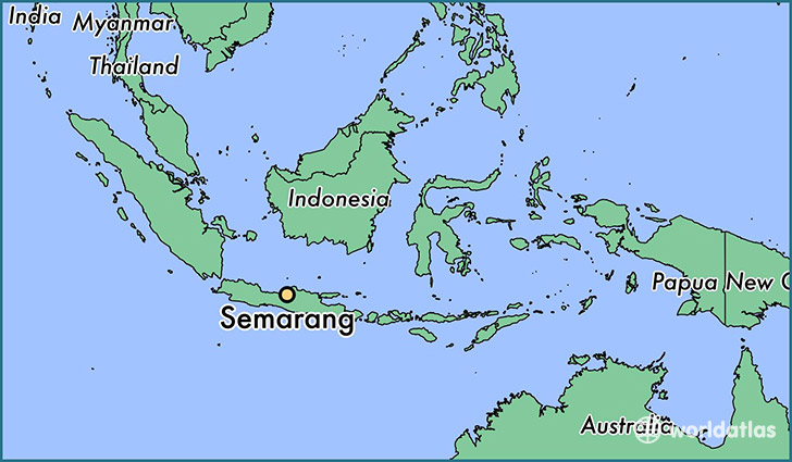 map showing the location of Semarang