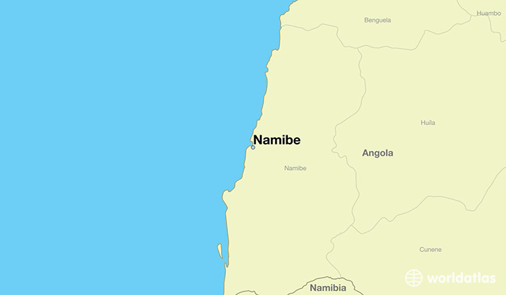 map showing the location of Namibe