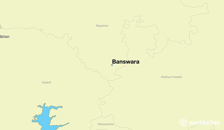 map showing the location of Banswara