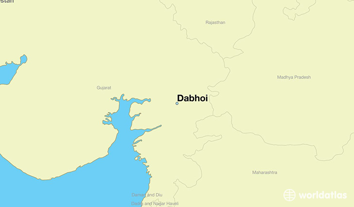 map showing the location of Dabhoi