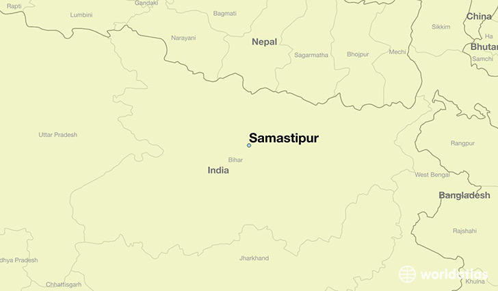 map showing the location of Samastipur