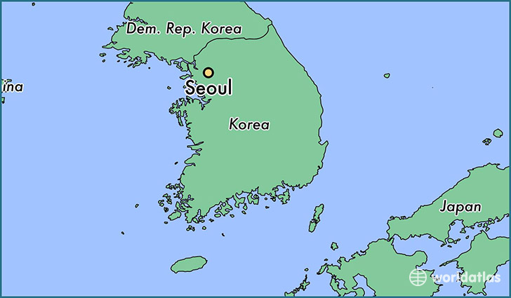 map showing the location of Seoul