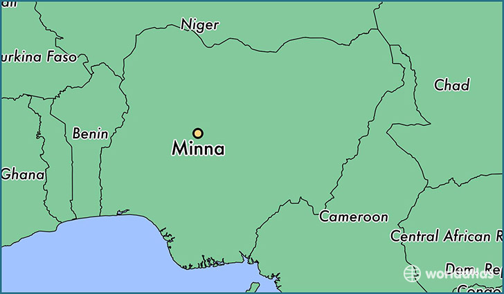 map showing the location of Minna