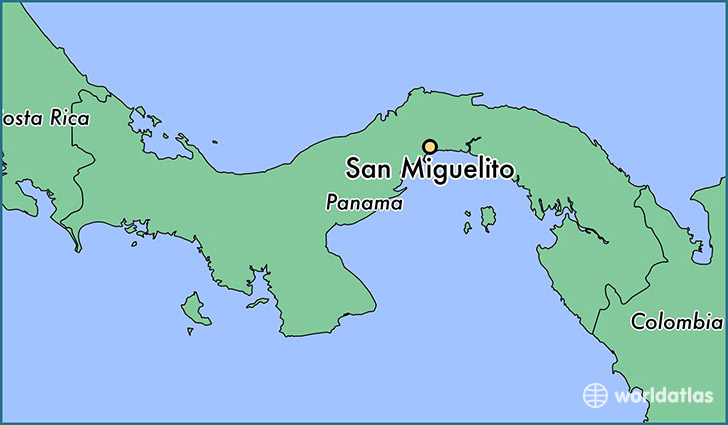 map showing the location of San Miguelito