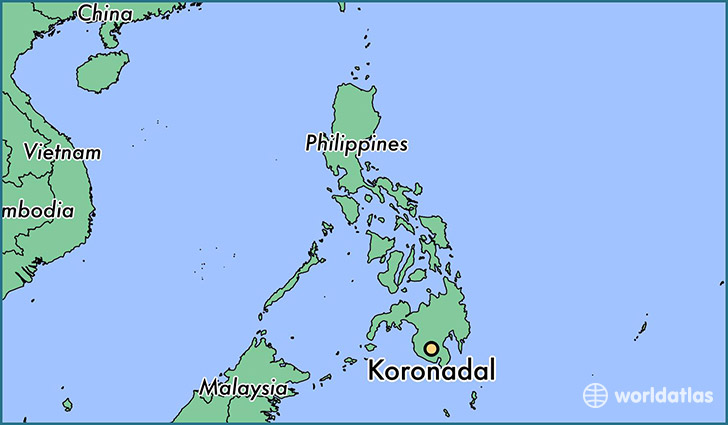 map showing the location of Koronadal