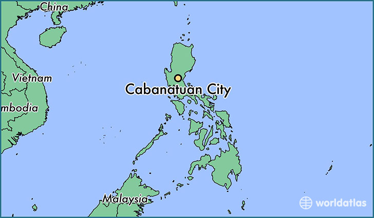 map showing the location of Cabanatuan City