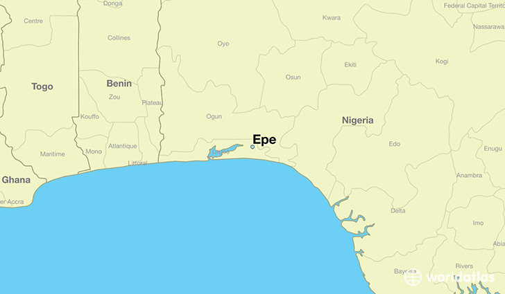 map showing the location of Epe